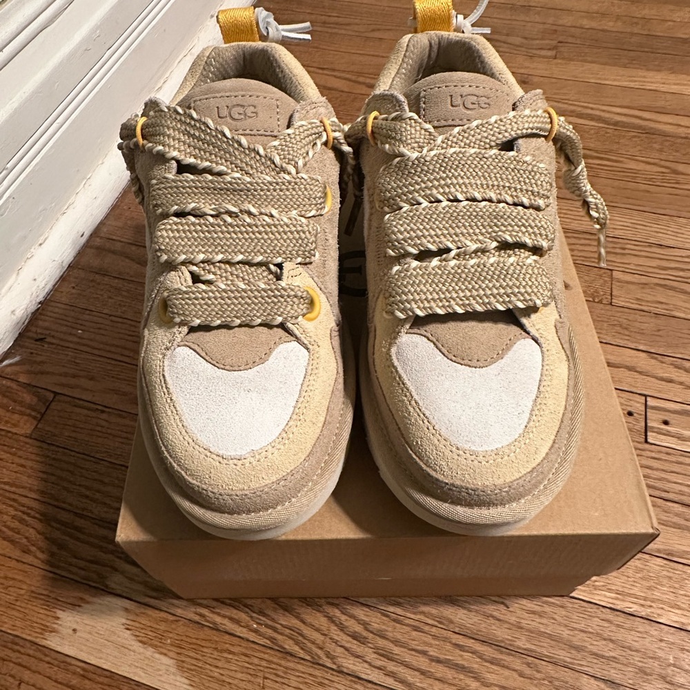 UGG Lowmel Beige and Off-White Casual Shoes